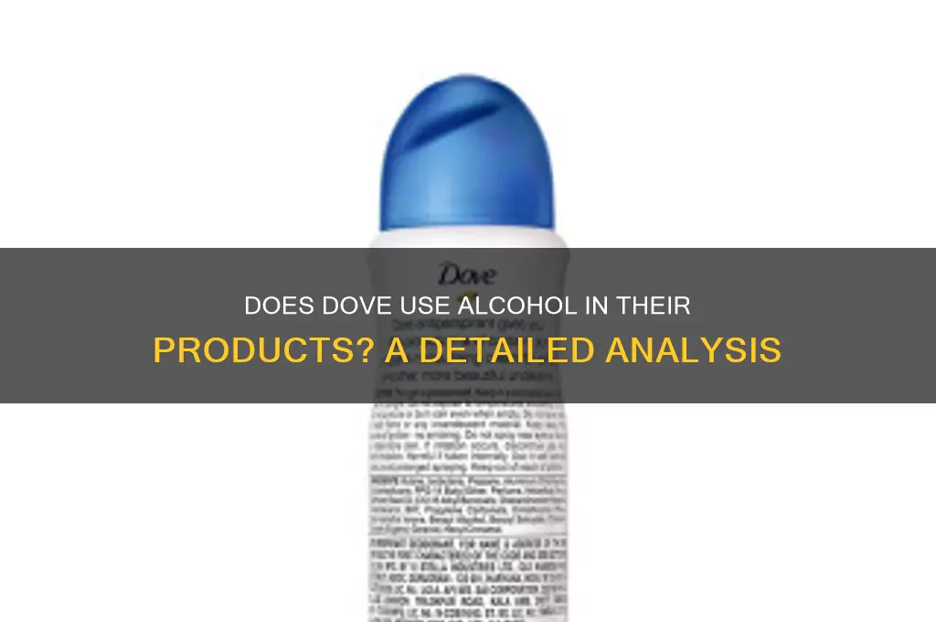 does dove us alcohol