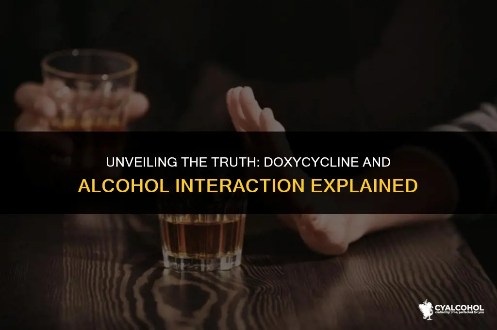 does doxycycline react with alcohol