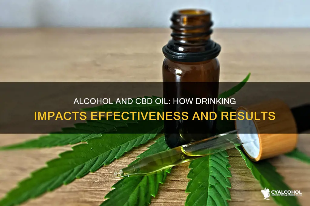 does drinling alcohol decrease affectivness of cbd oil
