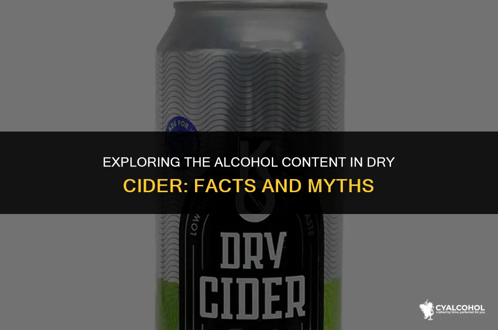 does dry cider has alcohol