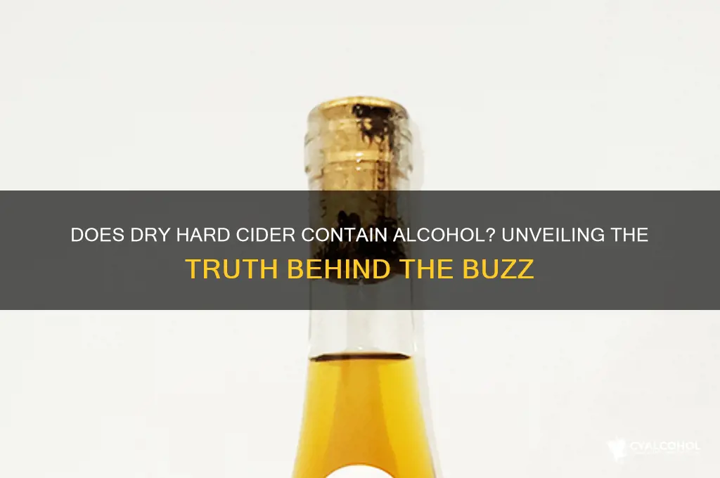 does dry hard cider have alcohol