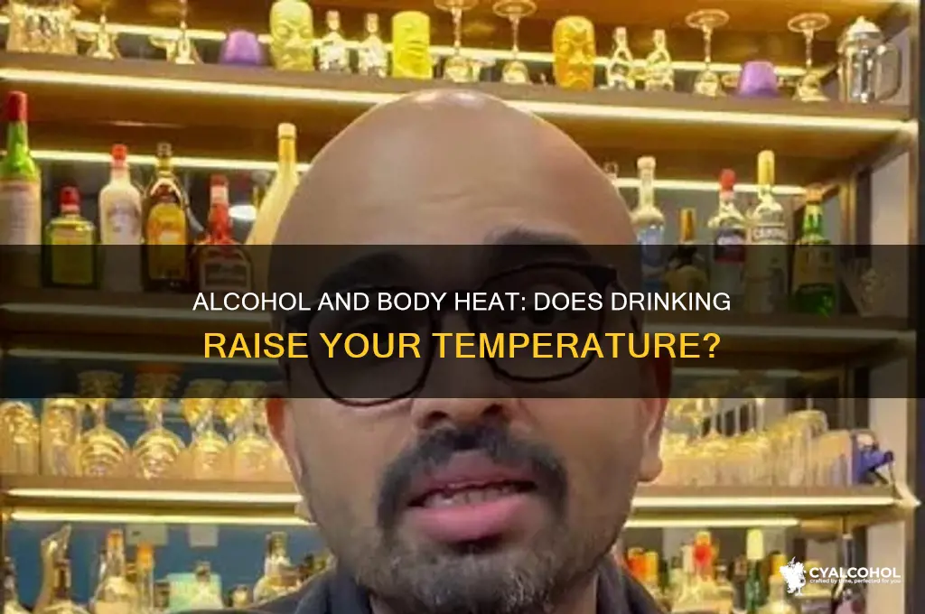 does dtinking alcohol raise your temperature