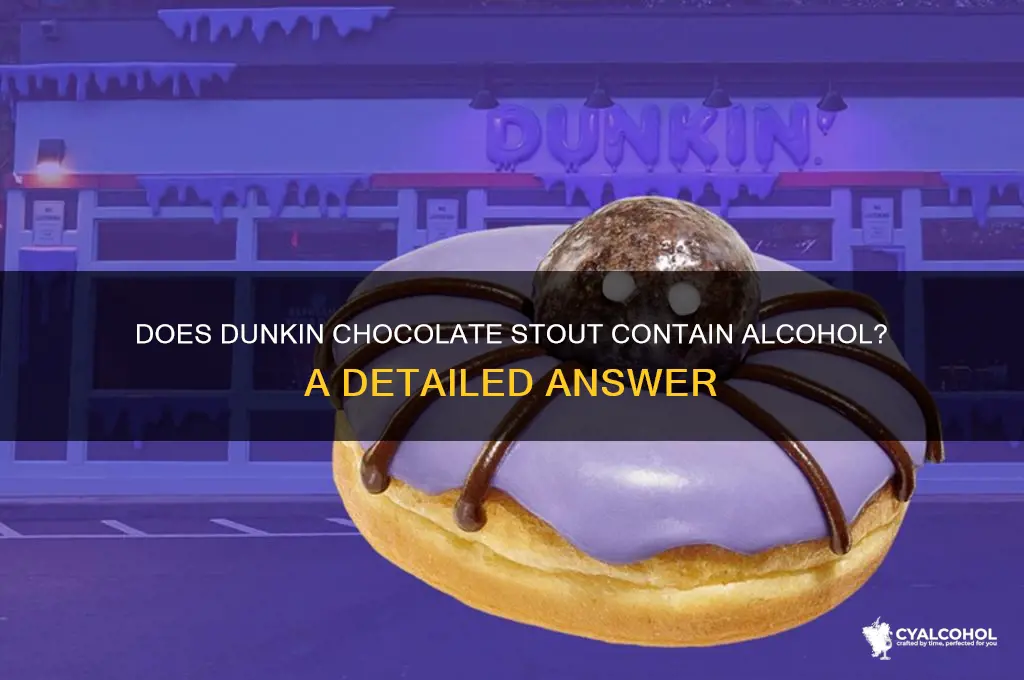 does dunkin chocolate stout have alcohol