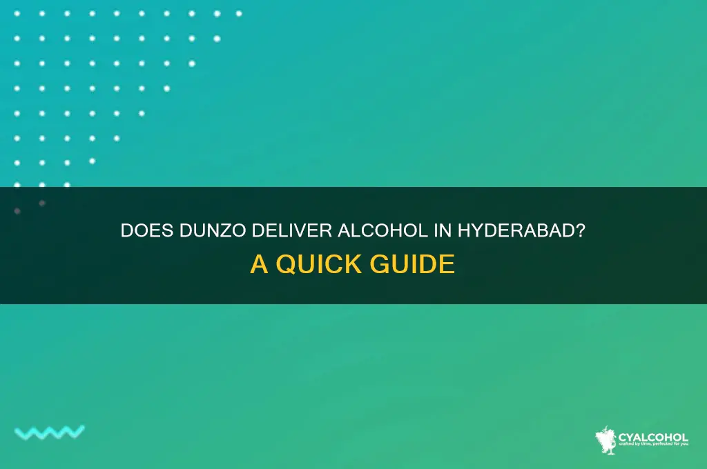 does dunzo deliver alcohol in hyderabad