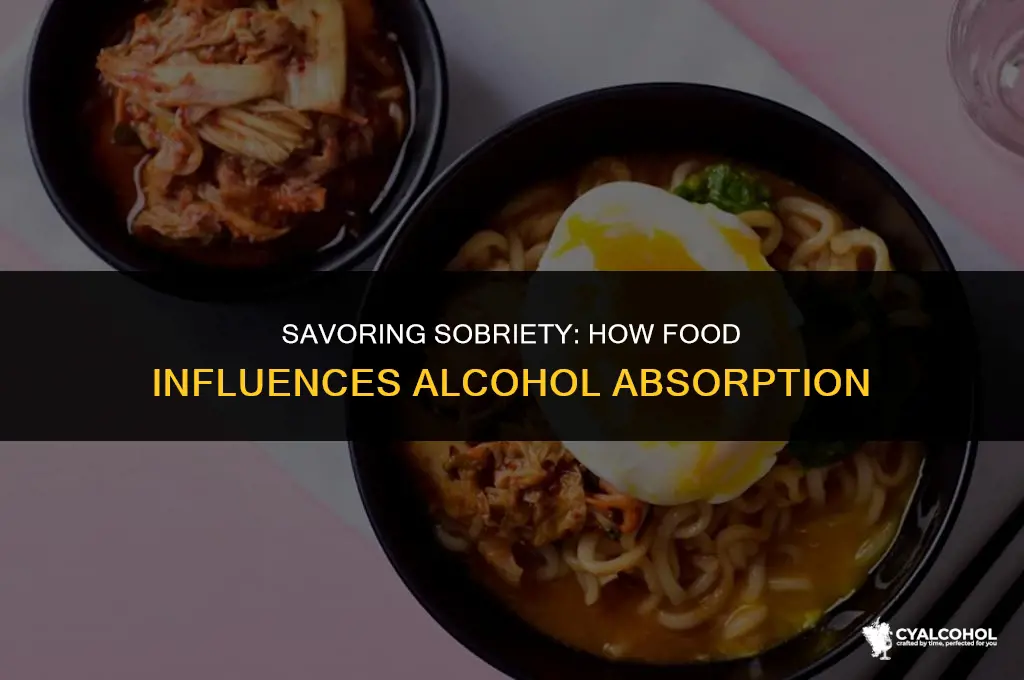 does eating food absorb alcohol