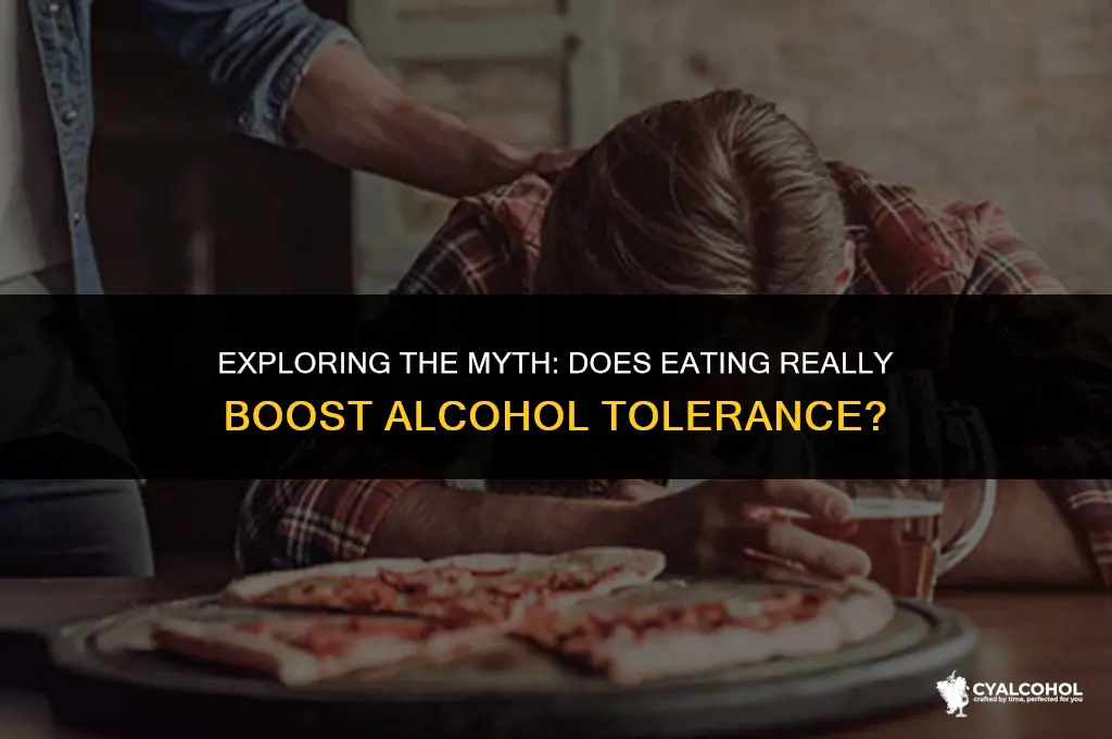 does eating increase alcohol tolerance