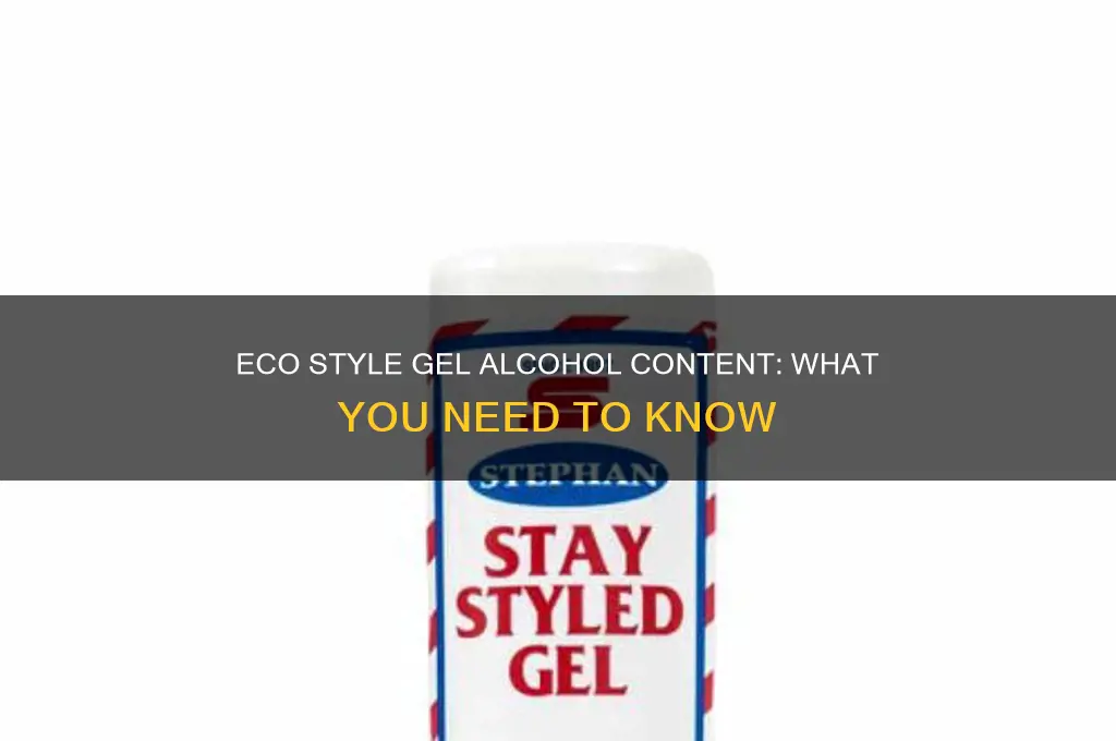 does eco styler gel have alcohol