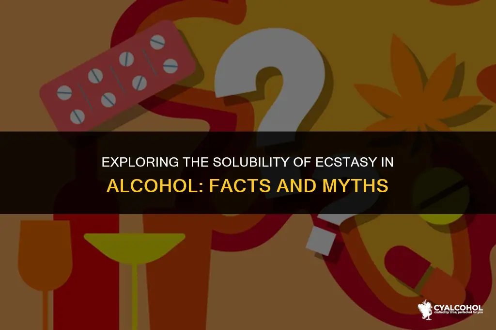 does ecstasy dissolve in alcohol