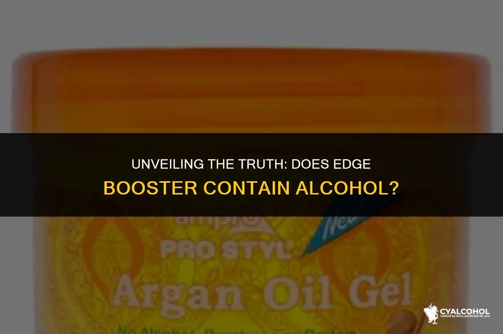 does edge booster have alcohol