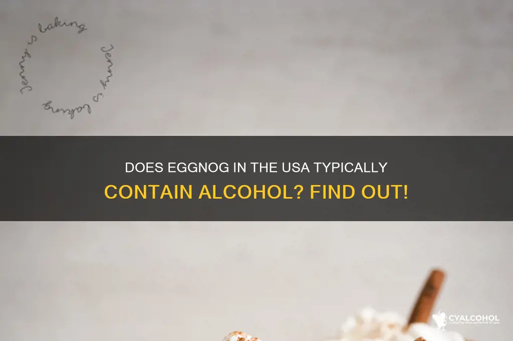 does eggnog have alcohol in usa