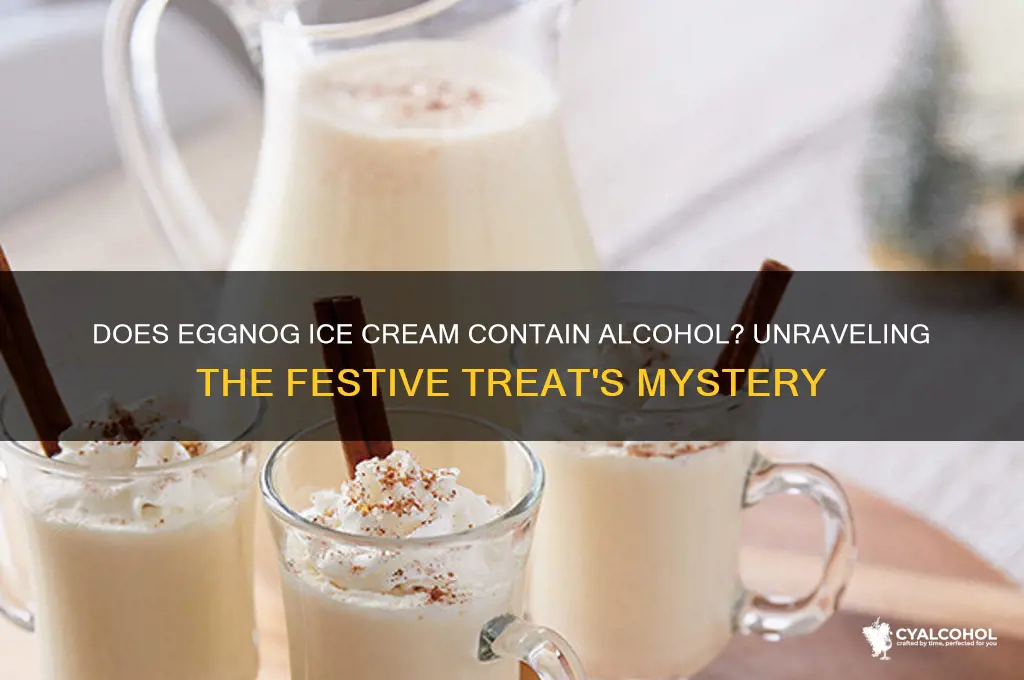 does eggnog ice cream have alcohol
