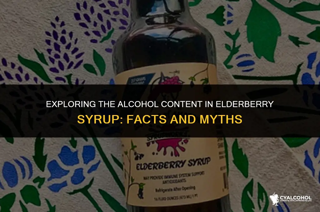 does elderberry syrup have alcohol