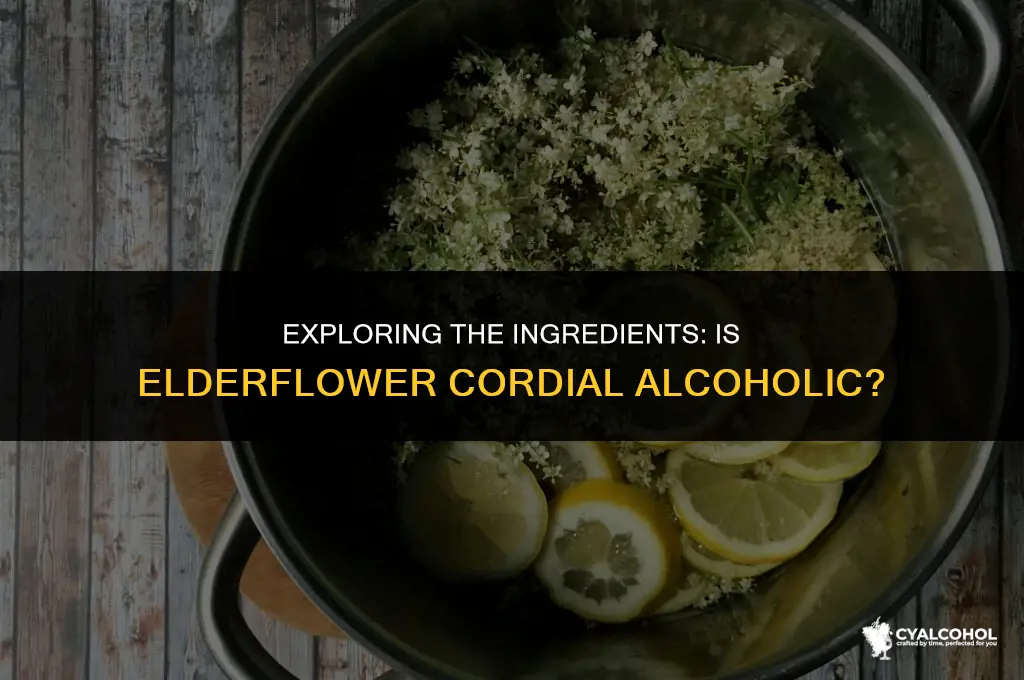does elderflower cordial have alcohol
