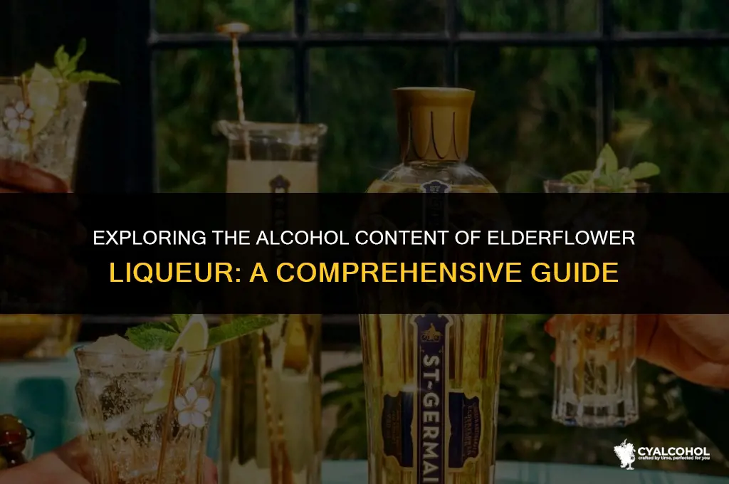 does elderflower liqueur have alcohol