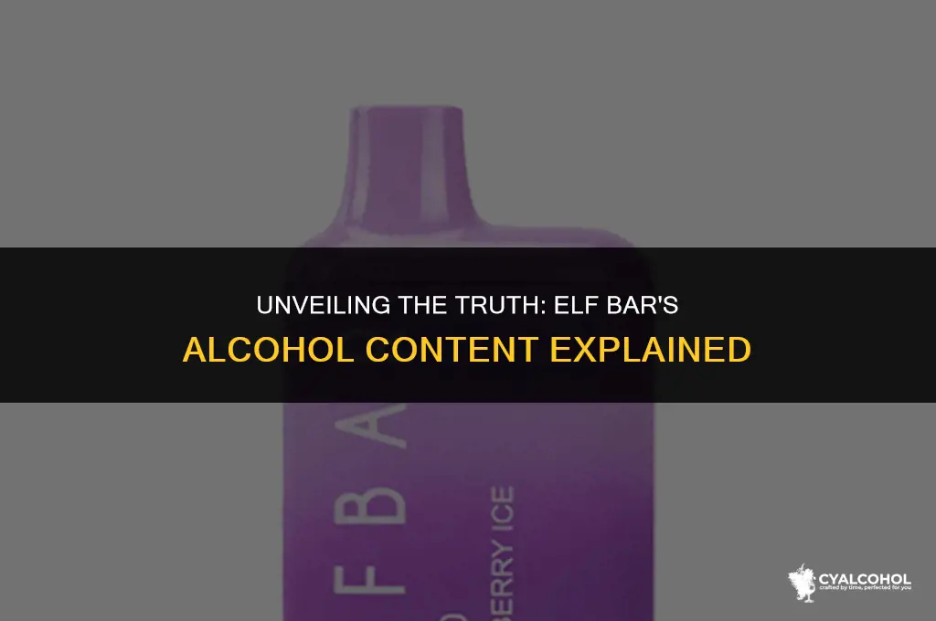 does elf bar have alcohol