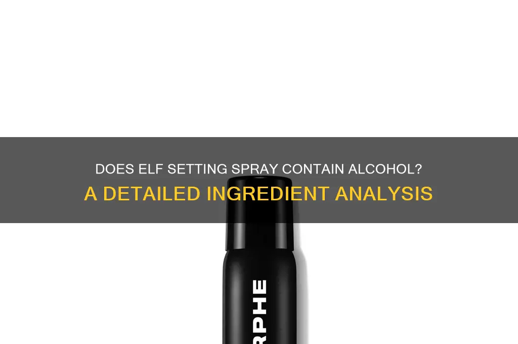 does elf setting spray have alcohol