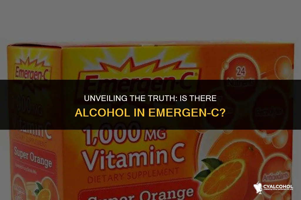 does emergen c have alcohol