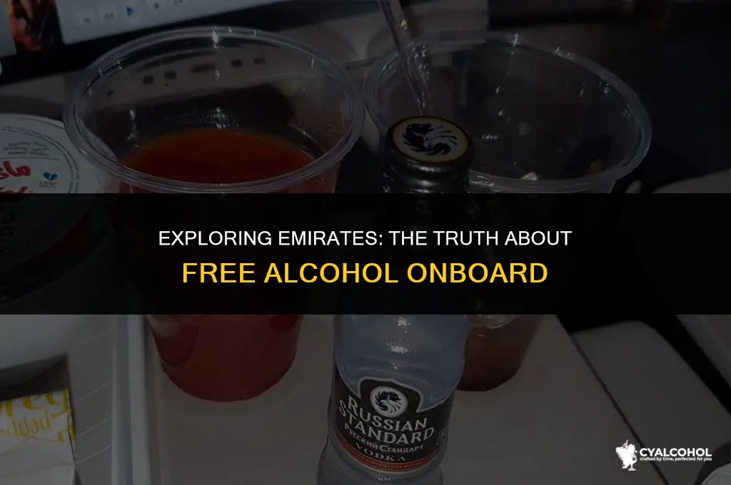 does emirates have free alcohol