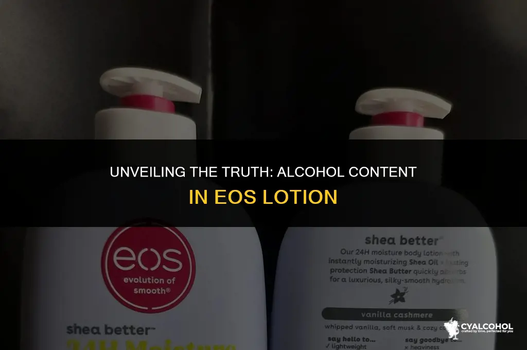 does eos lotion have alcohol