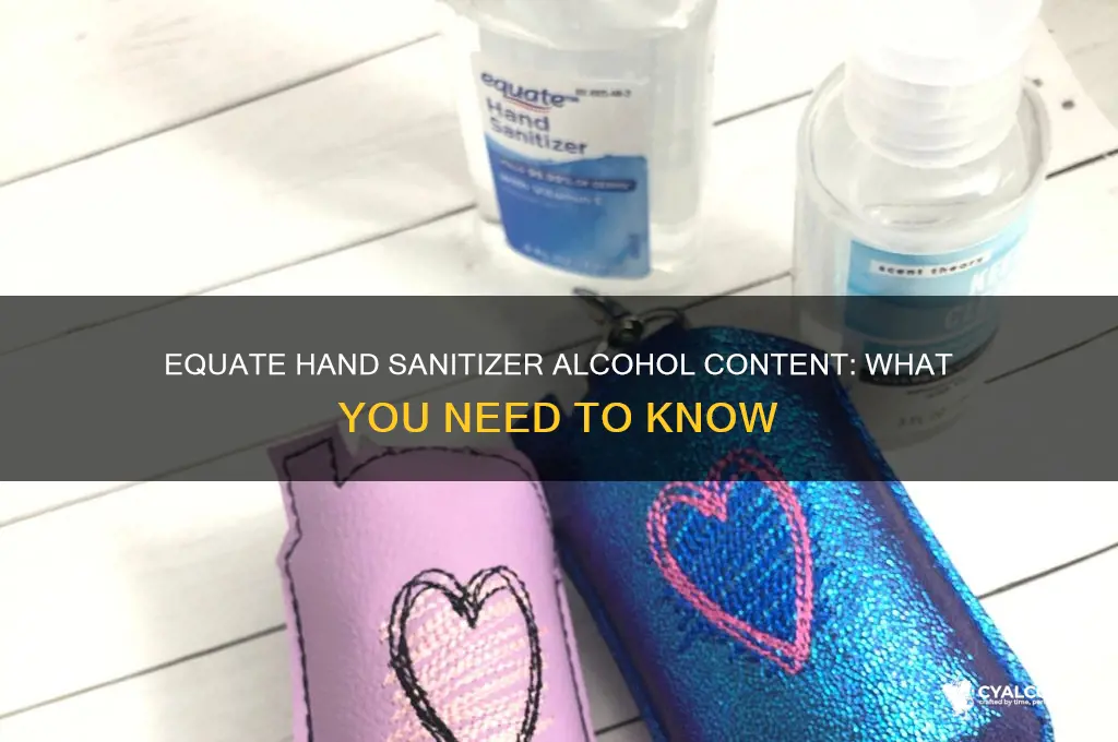 does equate hand sanitizer have alcohol