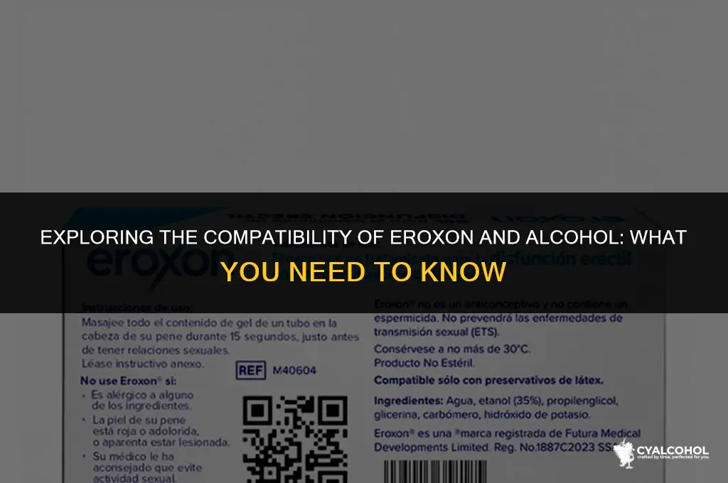 does eroxon work with alcohol