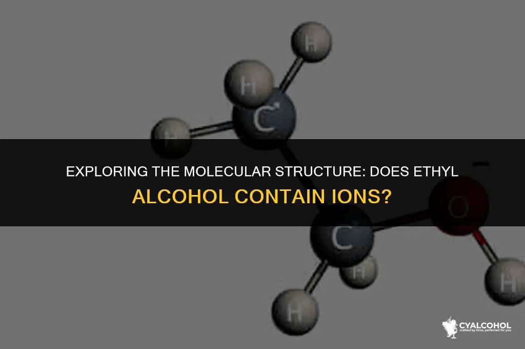 does ethyl alcohol have ions