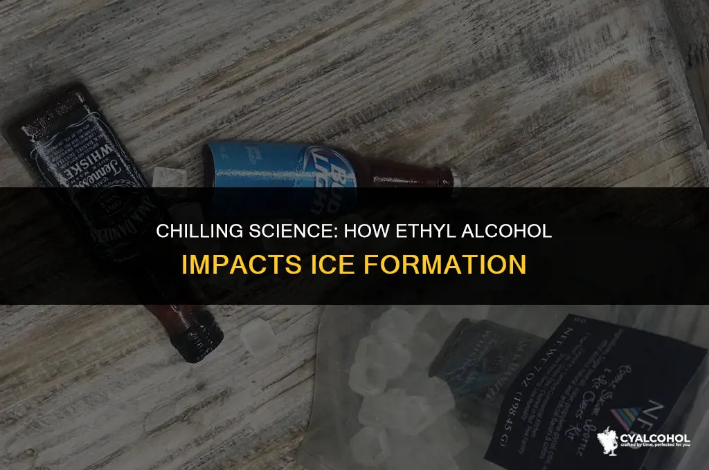 does ethyl alcohol melt ice