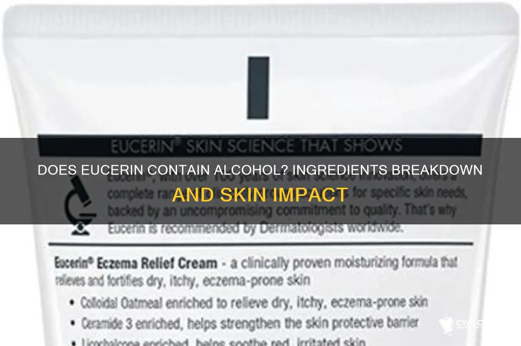does eucerin have alcohol