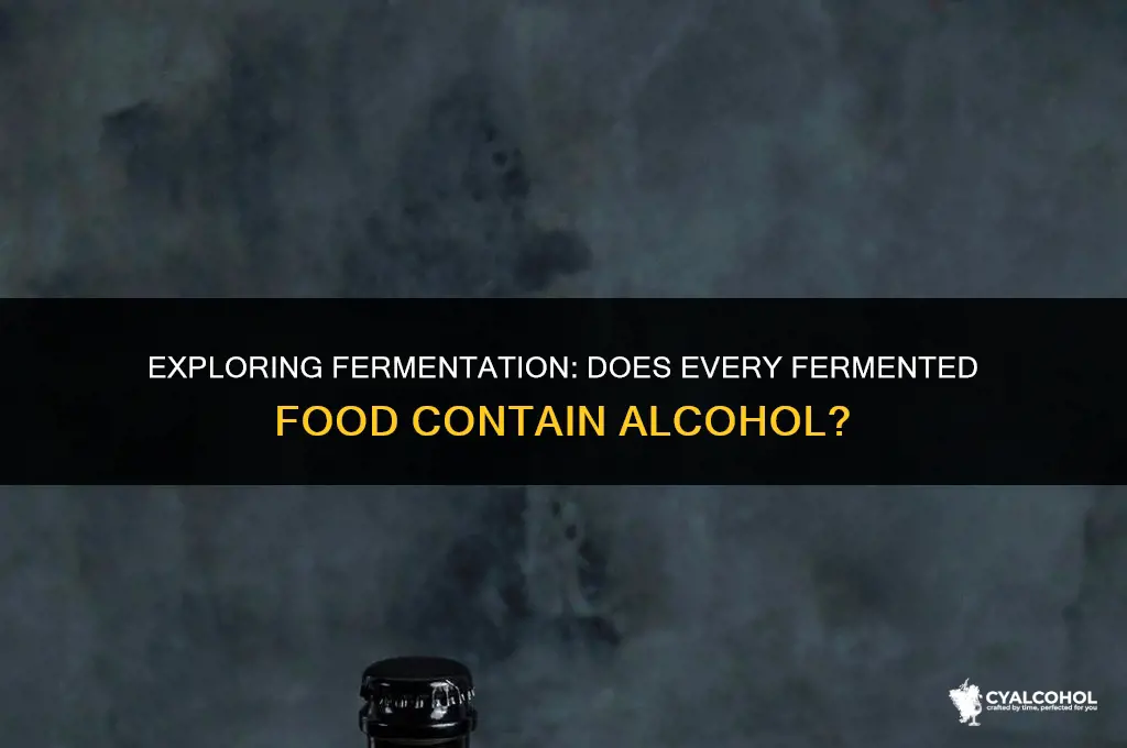 does everything fermented have alcohol