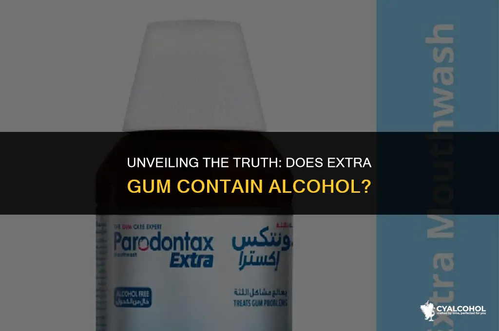does extra gum have alcohol