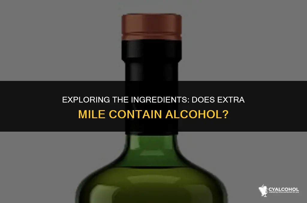 does extra mile have alcohol