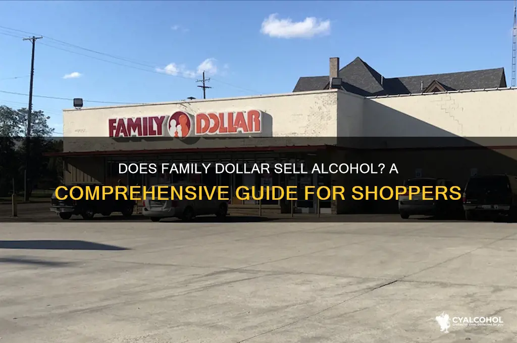 does family dollar have alcohol