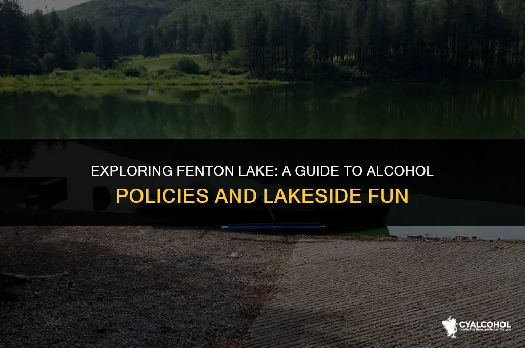 does fenton lake allow alcohol