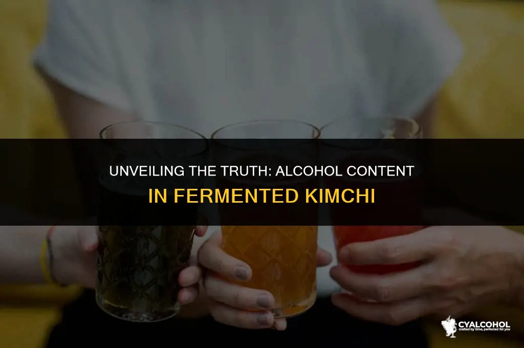 does fermented kimchi have alcohol
