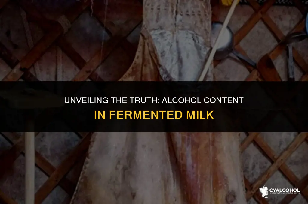 does fermented milk have alcohol