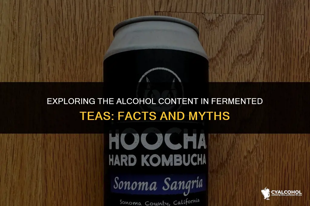 does fermented tea have alcohol