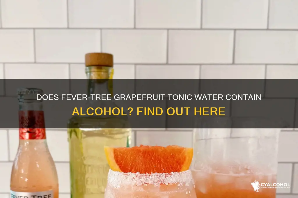 does fever tree grapefruit have alcohol