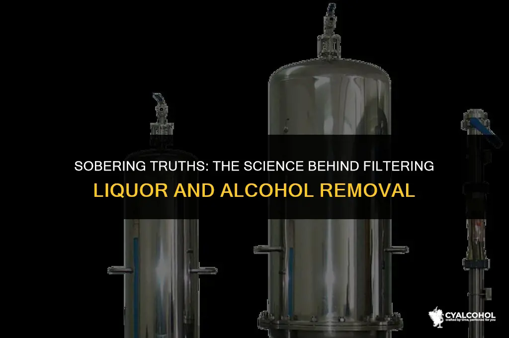 does filtering liquor remove alcohol