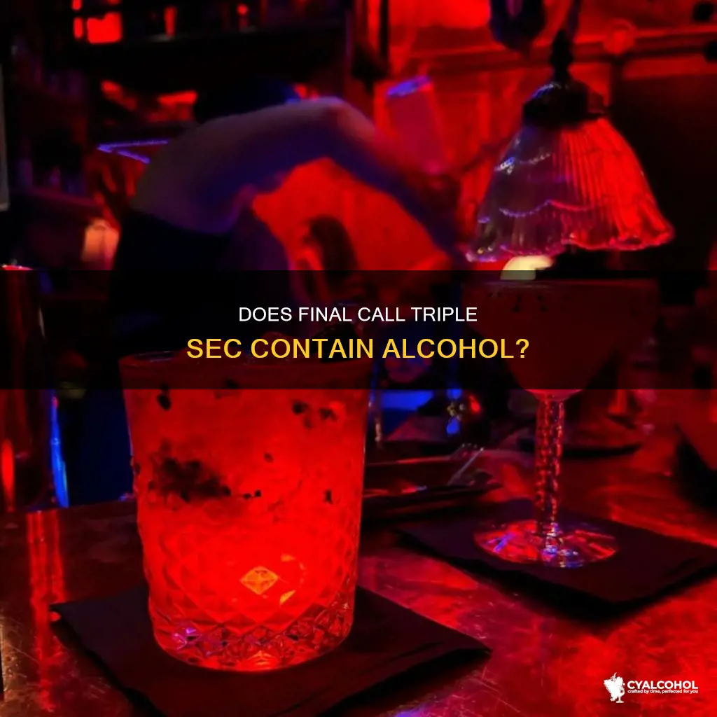does final call triple sec have alcohol in it