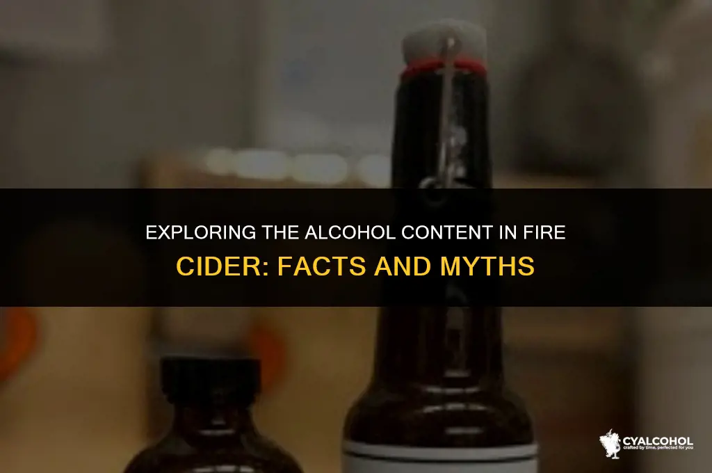 does fire cider have alcohol