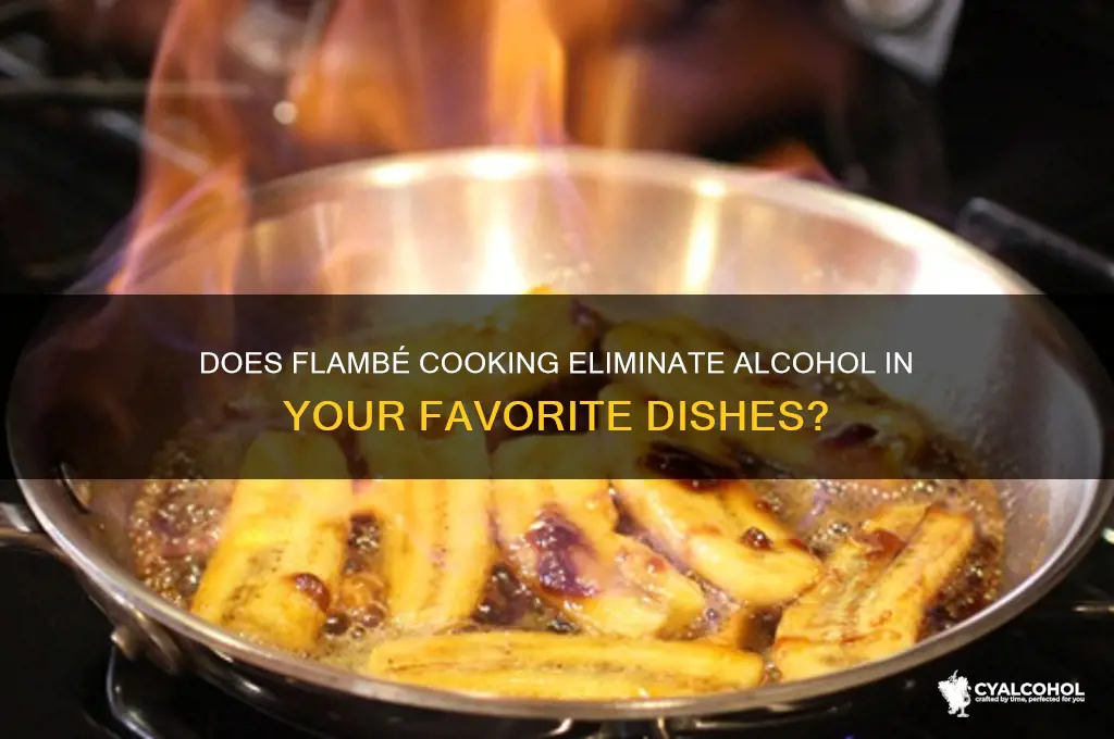 does flambe remove alcohol