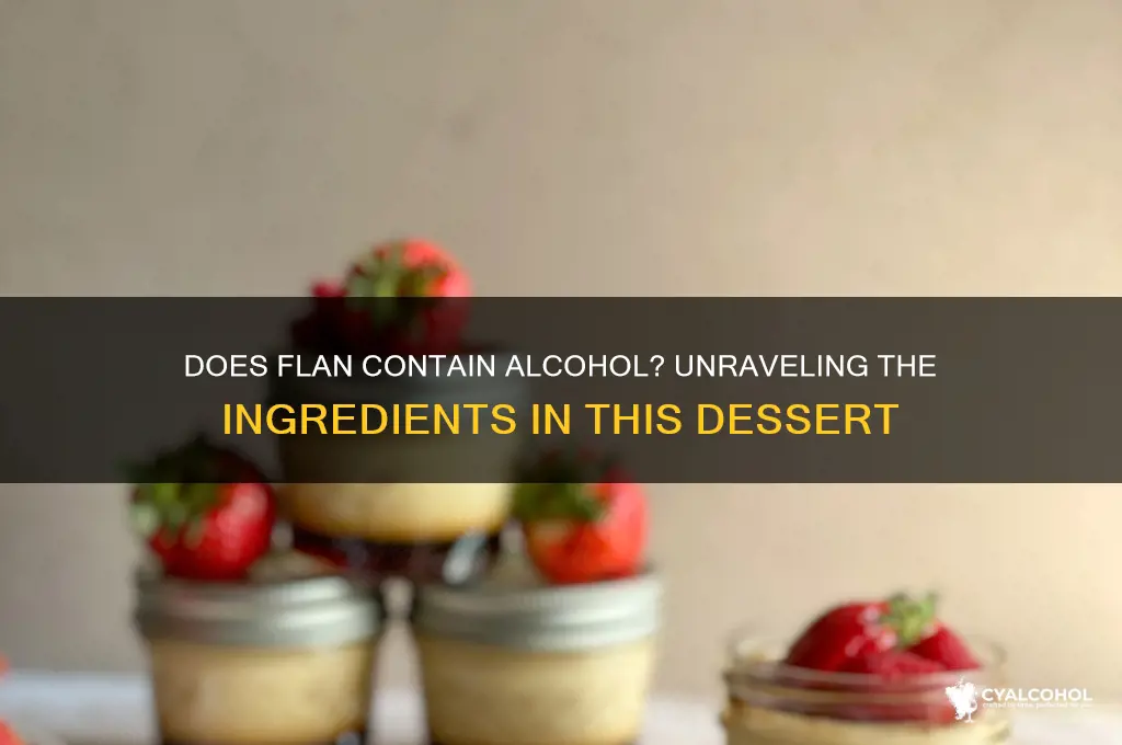 does flan have alcohol in it