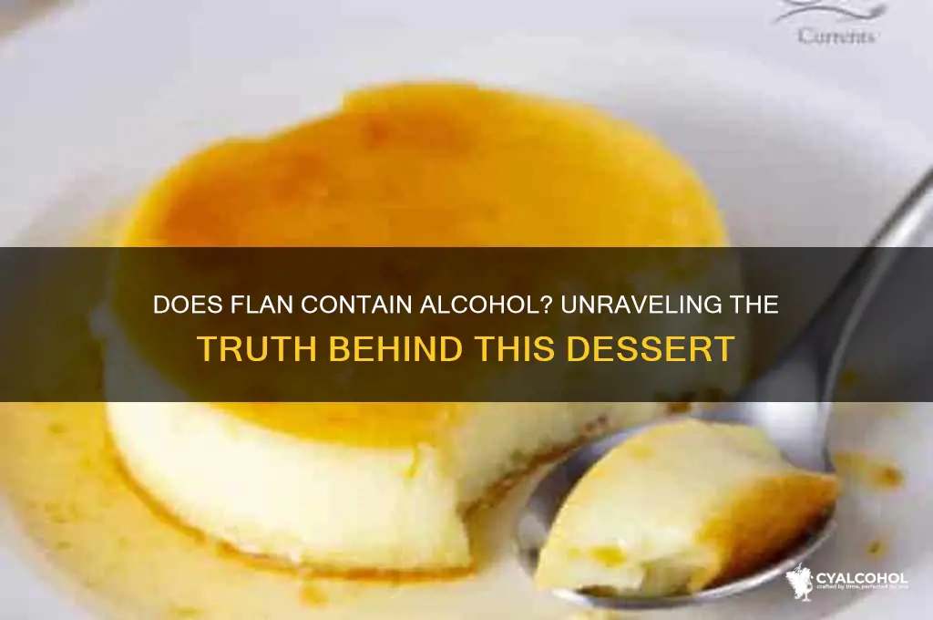 does flan have alcohol