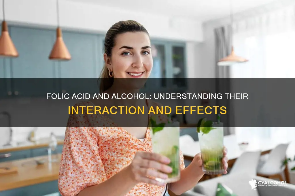 does folic acid react to alcohol