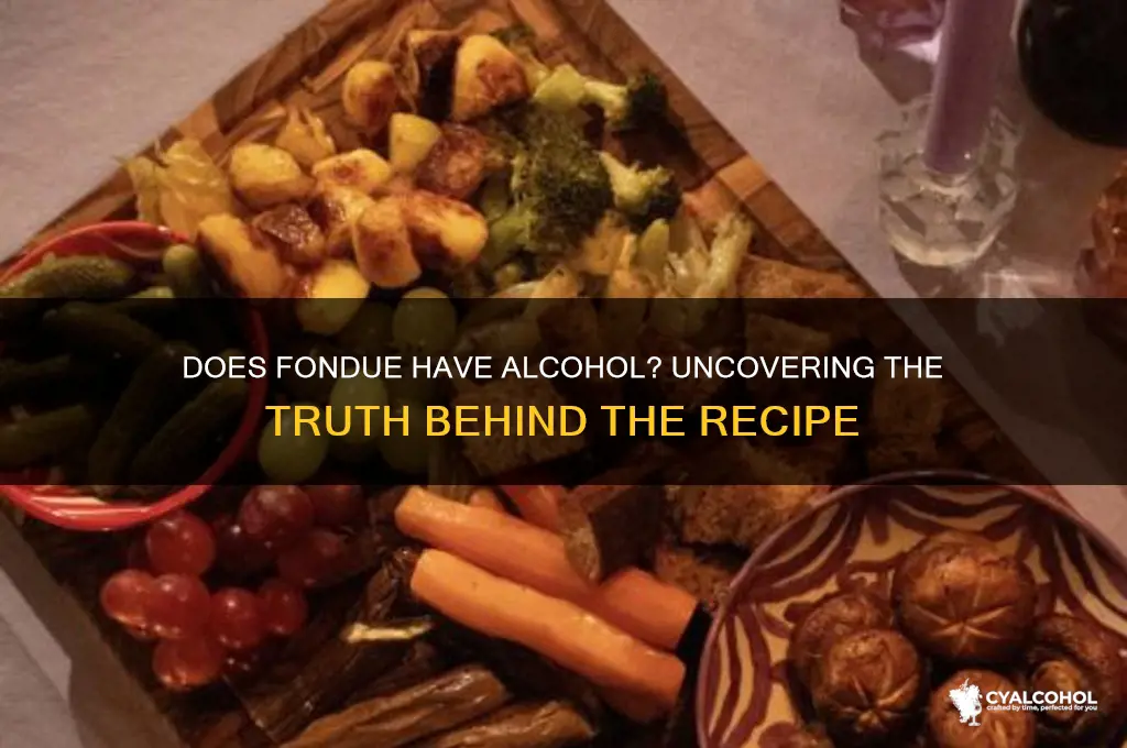 does fondue have alcohol