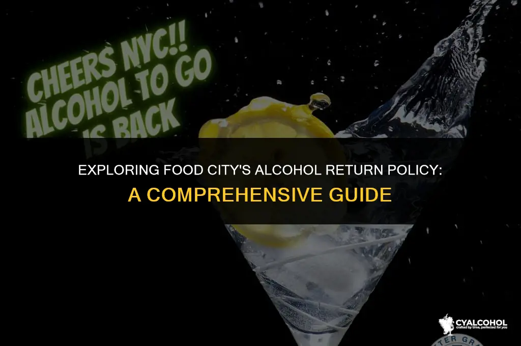 does food city return alcohol