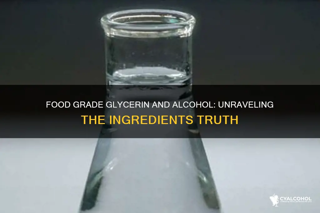 does food grade glycerin have alcohol