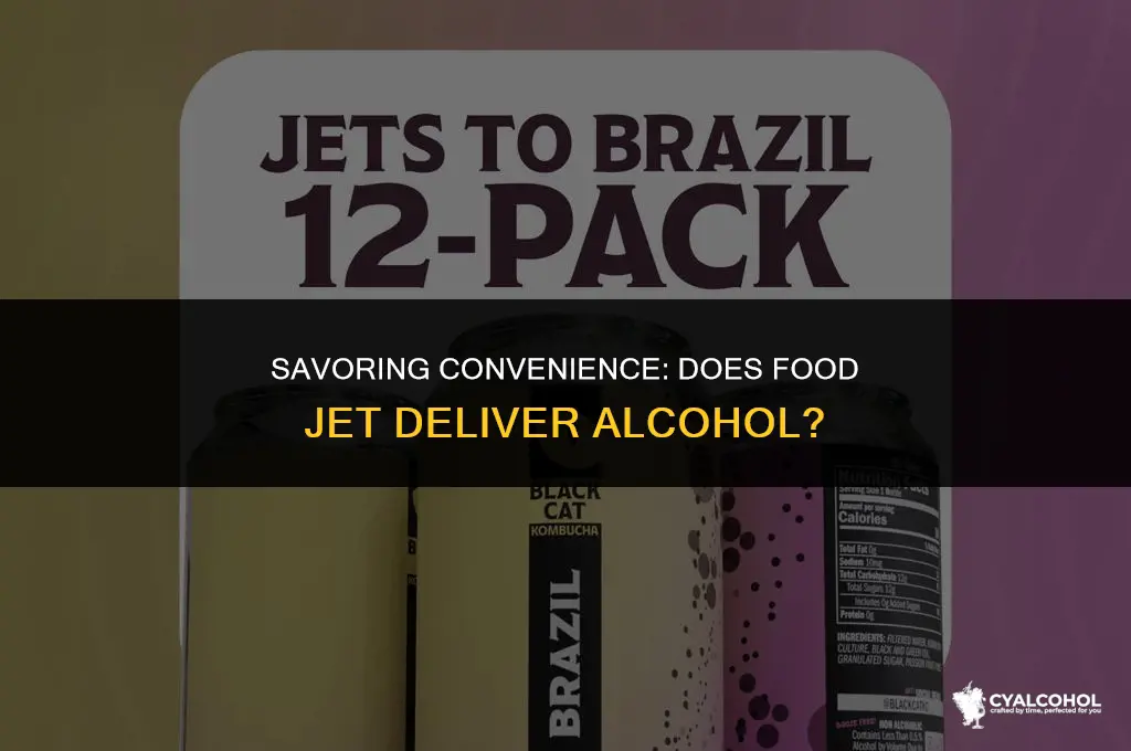 does food jets deliver alcohol