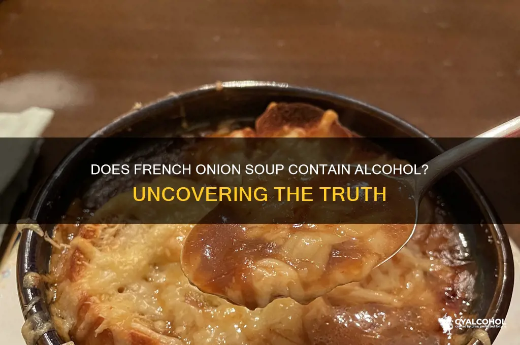 does french onion soup have alcohol
