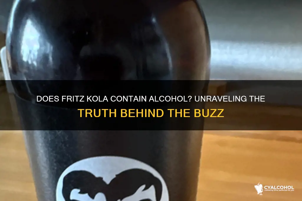 does fritz kola have alcohol